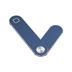 Supporto per telefono magnetico pieghevole portatile multifunzionale in lega di alluminio (blu)