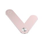 Supporto per telefono magnetico pieghevole portatile multifunzionale in lega di alluminio (rosa)