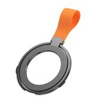 Supporto ad anello per telefono con supporto magnetico MagSafe (nero + arancione)
