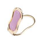 Supporto per cellulare da tavolo pieghevole con fibbia ad anello in metallo (rosa)