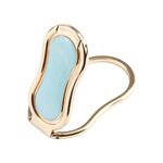 Supporto per cellulare da tavolo pieghevole con fibbia ad anello in metallo (verde)