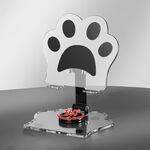 Supporto pigro acrilico portatile pieghevole per artigli di gatto (nero)