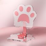 Supporto pigro acrilico portatile pieghevole per artigli di gatto (rosa)
