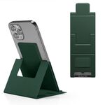 Porta telefono pieghevole ultra sottile in pelle PU (verde scuro)