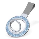 Porta fibbia ad anello magnetico glitterato (rosa blu + grigio)
