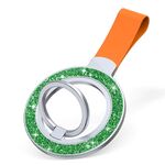 Porta fibbia ad anello magnetico glitterato (rosa verde + arancione)