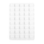 Adesivi posteriori a ventosa bifacciali in silicone per telefono cellulare 40 pezzi (bianco)