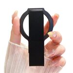 Supporto magnetico per telefono con cinturino in pelle (nero)