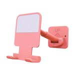 CCT11 Wall Paste Pasta Mobile Telefono Bracket Pieghevole Ascensore Bagno Cucina Staffa da parete (rosa)