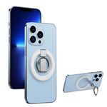 Porta ad anello a doppio articolazione a doppio articolazione adesiva magnetica Magsafe per la serie di iPhone 13 Series / iPhone 12 (White)