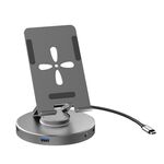 V269B 10 in 1 Type-C / USB-C PD Alimentazione HUB multiporta 4K/60Hz Dock di espansione RJ45 Supporto girevole Docking station dongle HDMI
