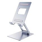 Supporto per telefono/tablet pieghevole in lega di alluminio R-JUST SJ33 (grigio)