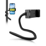 PULUZ Supporto per clip flessibile in silicone con morsetto per telefono per telefoni/GoPro (nero)