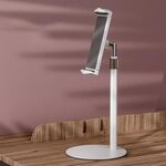 Boneruy P21 Supporto da tavolo per tablet telefono girevole regolabile di sollevamento (bianco)