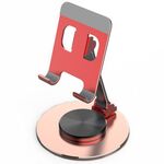 019 Supporto per tablet per telefono desktop con rotazione a 360 gradi in lega di alluminio (rosso)