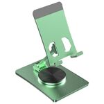 025 Supporto per telefono da tavolo pieghevole regolabile in lega di alluminio (verde)
