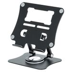 Supporto da tavolo pieghevole per tablet telefono girevole a 360 gradi G68 (nero)