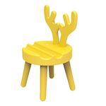Porta cellulare da tavolo a forma di sedia a forma di cartone animato Mini porta telefono universale carino, stile: cervo (giallo)
