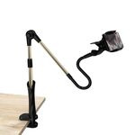 Braccio a due sezioni Mobile Phone Basket Desktop Desktop Lazy Stand (nero + oro)