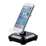 Stand del supporto per telefono cellulare del giradischi solare con luce coloful Light (nero)