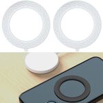 2 pezzi T12 Stripe Stripe Pattern Magnetic Aspira caricabatterie wireless foglio magnetico (bianco)