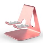 Staffa per tablet per telefono cellulare in metallo pigro regolabile a 3 marce (oro rosa)