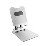 Staffa pieghevole per sollevamento a doppio polo da tavolo per tablet per telefono cellulare, colore: bianco (piccolo)