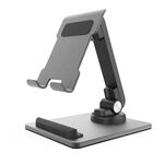 Supporto da tavolo per tablet portatile per cellulare, colore: grigio scuro girevole quadrato
