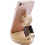 Staffa per cellulare in legno Portacellulare pigro in faggio, stile: pony