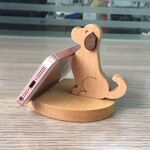 Staffa per telefono cellulare in legno Portacellulare pigro in faggio, stile: Golden Retriever