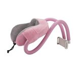 Staffa per telefono cellulare con cuscino a forma di U Staffa pigra per collo appeso (rosa chiaro)