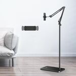 SSKY L10 Supporto per telefono a sbalzo per la casa Supporto per tablet Supporto per tablet, Stile: Fisso + Clip per telefono (nero)