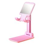 Staffa per tablet pieghevole live SSKY X5 per telefono desktop, stile: con versione a specchio (rosa)