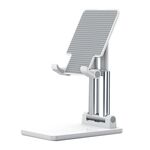 Staffa per tablet pieghevole dal vivo per telefono desktop SSKY X5, stile: versione per telefono a doppia asta (bianco)