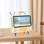 MHT736 Supporto pigro da tavolo per telefono a forma di TV retrò senza luce, consegna casuale a colori