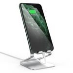 AhaStyle ST02 Base di ricarica per archiviazione con staffa fissa in lega di alluminio per telefono cellulare (argento)
