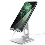 AhaStyle ST01 Doppia base girevole in lega di alluminio comoda base di ricarica per telefono (argento)