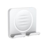 B86 Supporto per telefono cellulare da parete girevole multifunzionale senza perforazione (bianco)