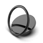 Staffa interamente in metallo Fibbia ad anello magnetico rotante a 360 gradi per telefono (nero)