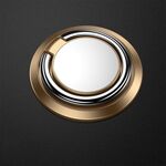 Supporto per telefono cellulare con fibbia ad anello in metallo magnetico da 5 pezzi (oro)