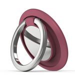Supporto per telefono cellulare con fibbia ad anello in metallo magnetico da 5 pezzi (rosso biancospino)