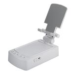 Staffa telescopica per telefono cellulare desktop multifunzionale 3 in 1 Audio Bluetooth (bianco)