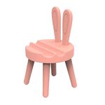 Porta cellulare da tavolo a forma di sedia a forma di cartone animato Mini porta telefono universale carino, stile: coniglio (rosa)