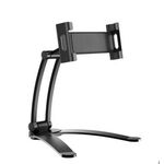 Supporto per telefono cellulare con montaggio a parete per tablet PC in lega di alluminio 2 in 1 (nero)