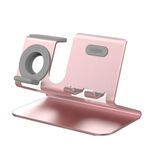 Per iPhone/AirPods/Apple Watch Serie AhaStyle 3 in 1 Supporto in lega di alluminio (oro rosa)