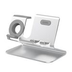 Per iPhone/AirPods/Apple Watch Serie AhaStyle 3 in 1 Supporto in lega di alluminio (Argento)