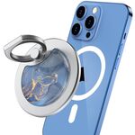 AhaStyle DD-01 Base di archiviazione da tavolo con supporto per aspirazione magnetica in lega di alluminio Magsafe per iPhone serie 12/13/14/15 (marmo blu)
