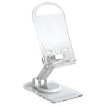 KF-Z12 Supporto per telefono da tavolo pieghevole in acrilico Supporto per tablet colorato e pigro, Colore: bianco