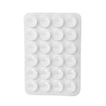Adesivi posteriori per cellulare in silicone con ventosa a forma quadrata da 24 pollici per cellulare (bianco)