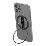 LiPUSEN LPS-201U Supporto per cellulare con clip da mano in silicone con caricatore wireless magnetico (nero)
